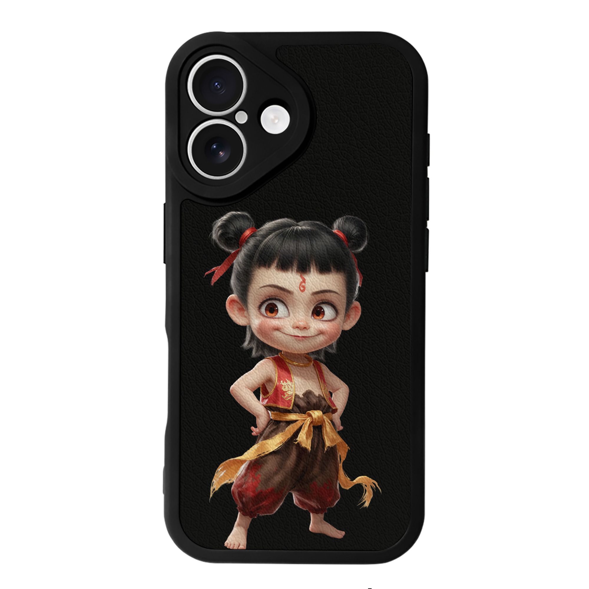 （画像用） Ne Zha 2 ナタ 魔童の大暴れ 【iPhone 16シリーズ対応】シリコンスマホケース（レザー調） 材質：シリコン